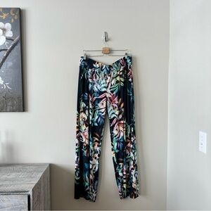 JOSEPH RIBKOFF-Floral Wide Leg Vacation Pants